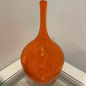 Orange glass bottle